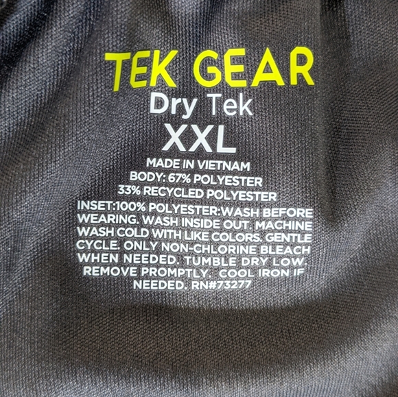TEK GEAR MEN'S ATHLETIC SHORTS GRAY/TEAL SIZE XXL - Picture 7 of 7